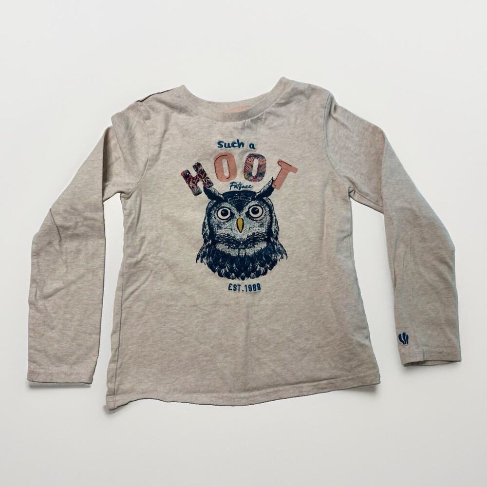Fat Face Girls Size 6/7 Young Crew Owl Hoot Shirt